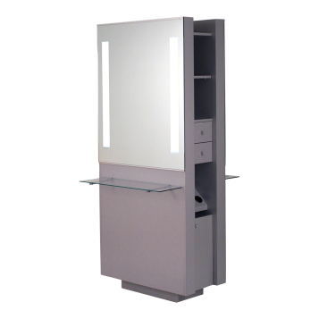 Belvedere OP292-HPL Opal Double Styling Station w/ Shelf