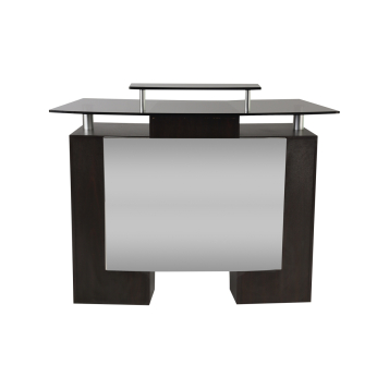 J&A Glass Top Reception Desk