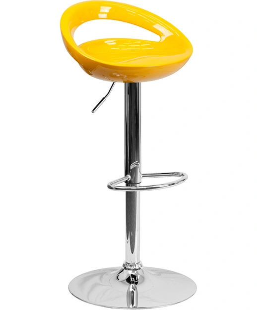 Contemporary Black Plastic Adjustable Height Stool