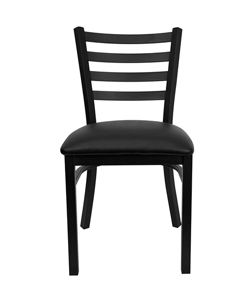 Black Ladder Back Metal Reception Chair