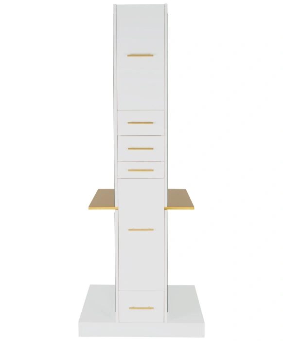 Milan Double Sided Styling Station w/ Shelf