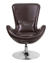 Leather Egg Reception & Lounge Side Chair-image2