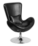 Leather Egg Reception & Lounge Side Chair-image1