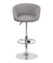 Contemporary Curved Vinyl Adjustable Stool With Chrome Base-image7