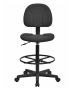 Black Patterned Fabric Ergonomic Stool-image4