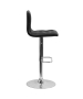 Contemporary Tufted Vinyl Adjustable Stool with Chrome Base-image2