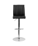 Contemporary Sleek Vinyl Adjustable Stool with Chrome Base-image4