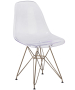 Ghost Reception Chair w/ Gold Metal Base-image1