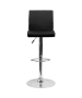 Contemporary Smooth Vinyl Adjustable Stool with Chrome Base-image4