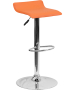 Contemporary Vinyl Adjustable Height Stool with Chrome Base-image10