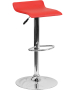 Contemporary Vinyl Adjustable Height Stool with Chrome Base-image9