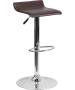 Contemporary Vinyl Adjustable Height Stool with Chrome Base-image11