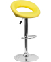 Contemporary Rounded Back Adjustable Stool with Chrome Base-image5