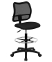 Mid-Back Mesh Stool with Black Fabric Seat-image1
