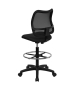 Mid-Back Mesh Stool with Black Fabric Seat-image3