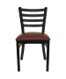 Black Ladder Back Metal Reception Chair-image8