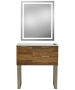 Pibbs 6002 Capri Styling Station w/ Legs & LED Mirror-image12
